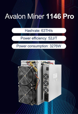 Avalon A1166プロ75T 3276W Avalon Bitcoinの抗夫1024MB 52W/T