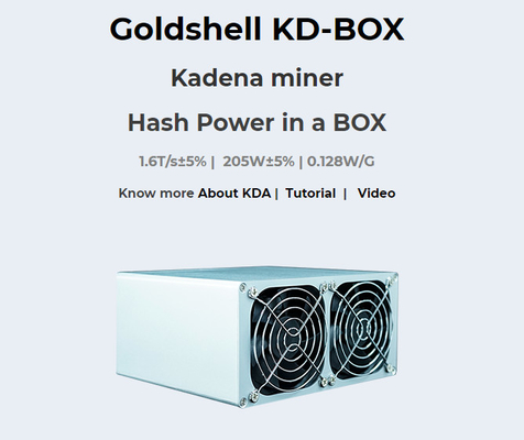 低雑音Goldshell抗夫KD箱KDAの採掘機1.6Tの消費205W